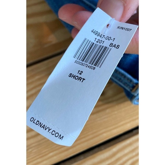 NWT Old Navy Women’s Blue Mid Rise Power Slim Jeans Size 12 Short - Picture 4 of 9